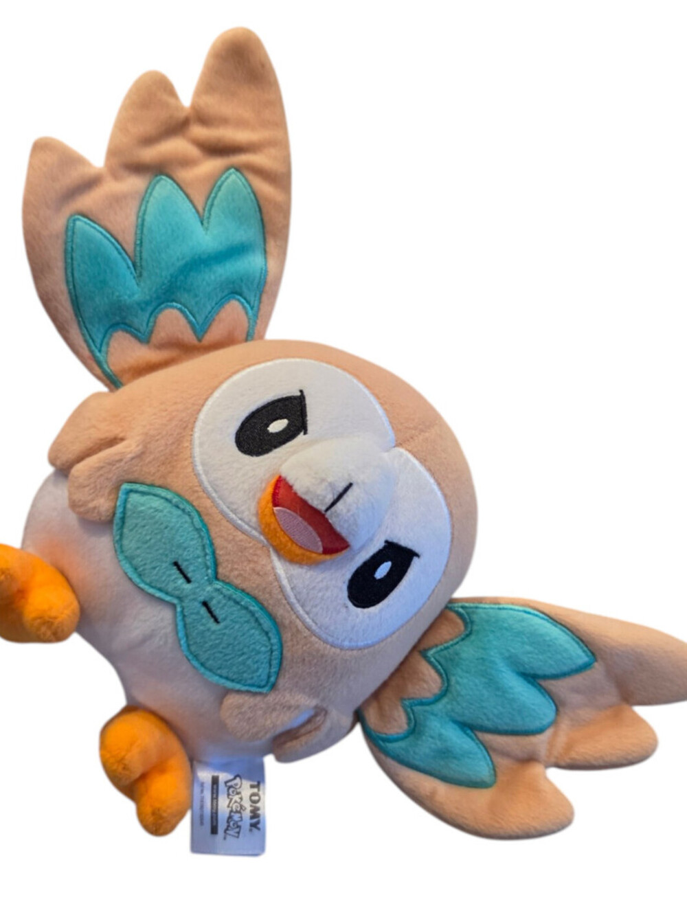Tomy 2017 Pokemon Rowlet Owl Open Wings Collector 8" Stuffed Plush Animal